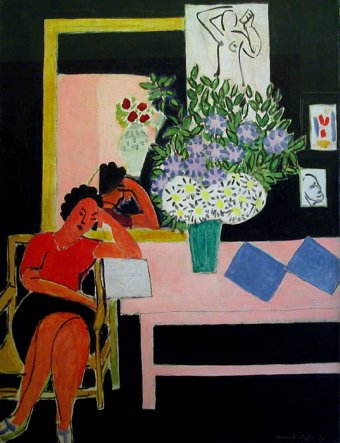 liseuse sur fond noir